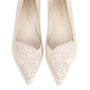 Sophia Webster Butterfly Embellished Leather Flats